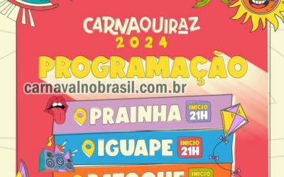 Aquiraz Carnaval 2024 no Ceará : Carnaquiraz nas praias da Prainha, Iguape e Batoque