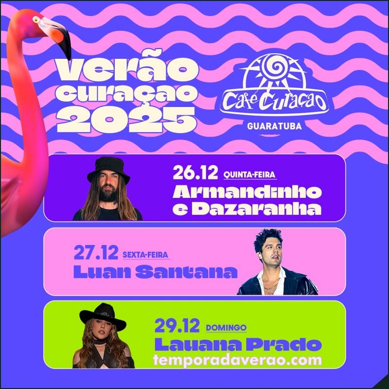 Guaratuba estação verão 2025 no litoral paranaense : programação de shows no Café Curaçao