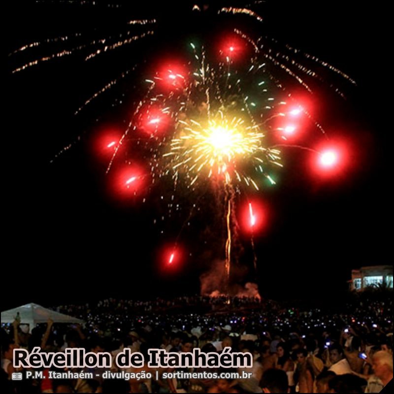 Itanhaém Réveillon 2026 - queima de fogos na virada de ano em Itanhaém no litoral paulista - Sortimentos Réveillon 2026