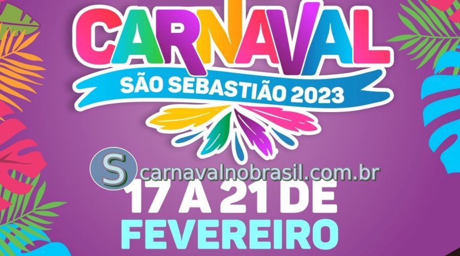 Programação Carnaval 2023 em São Sebastião no litoral paulista - Sortimentos Carnaval