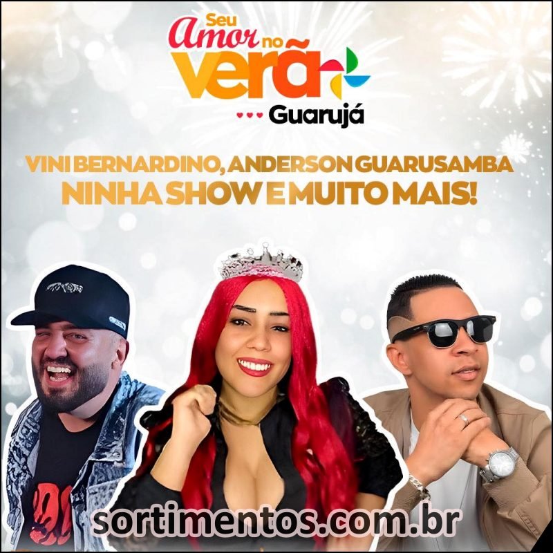 Verão 2026 em Guarujá no litoral paulista : programação Guarujá Seu Amor no Verão