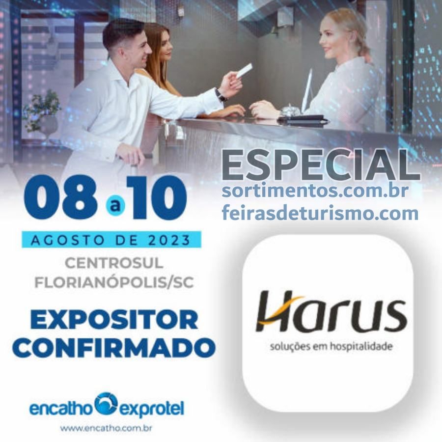 Encatho e Exprotel - Harus amenities para hotelaria - sortimentos.com.br
