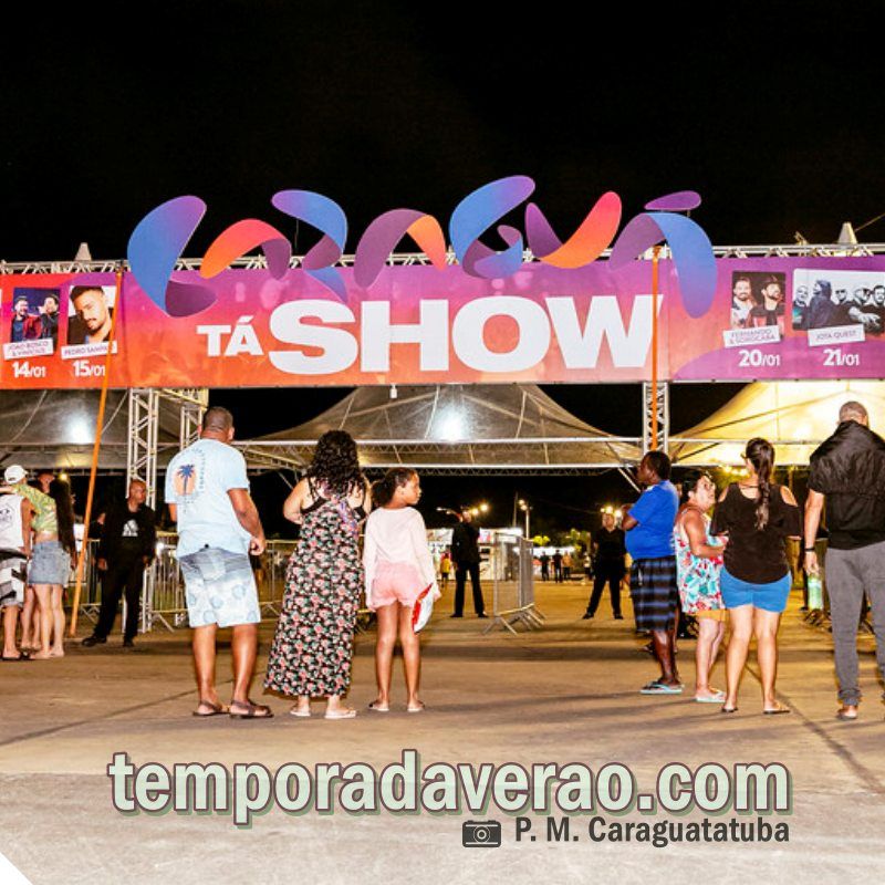 Programação Estação Verão Show 2024 em Praia Grande no litoral paulista