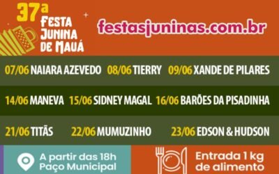 Programação Festa Junina de Mauá 2024 em São Paulo - Sortimento Festas Juninas