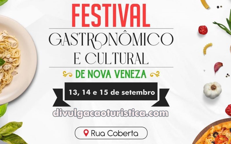 Data Festival Gastronômico e Cultural de Nova Veneza / SC na Rua Coberta