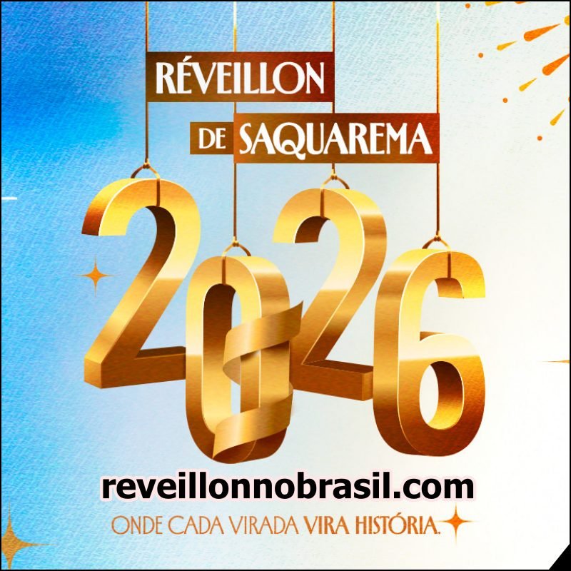 Saquarema Réveillon 2026 : queima de fogos e shows na virada de ano no Centro, Jaconé, Vilatur e Sampaio Corrêa - Sortimentos Réveillon 2026