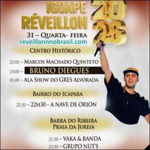 Iguape Réveillon 2026 : shows Réveillon de Iguape no litoral paulista - Sortimentos Virada de Ano