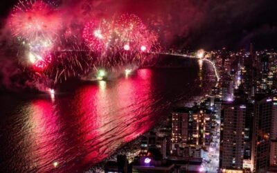 Réveillon 2026 de Itapema em Santa Catarina : queima de fogos na virada de ano no Canto da Praia e no Bairro Ilhota