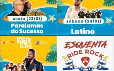 Arena de Verão na Praia de Camburi em Vitória : Shows Paralamas do Sucesso, Latino, Eva e Esquenta Ride Rock in Vix