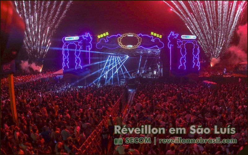 Réveillon em São Luís no Maranhão . Réveillon na Avenida Litorânea em São Luís . Sortimentos Virada de Ano