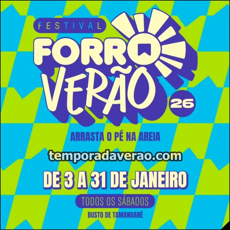 Shows Forró Verão 2026 em João Pessoa - Programação Forró Verão 2026 em João Pessoa - Sortimentos Programação Verão 2026