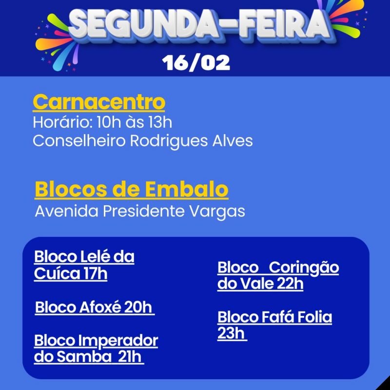 Programação Carnaval 2026 de Guaratinguetá em São Paulo