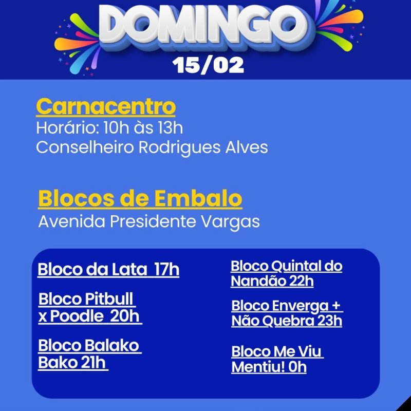 Programação Carnaval 2026 de Guaratinguetá em São Paulo