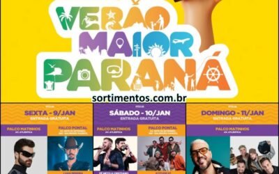 Programação Verão Maior Paraná 2026 : Alok, Zé Neto e Cristiano e hits do pagode