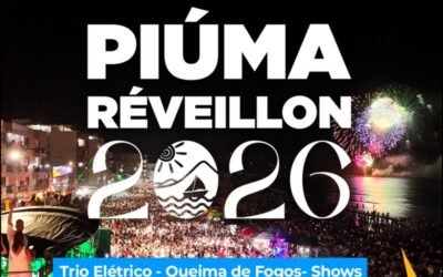Piúma Réveillon 2026 no Espírito Santo : shows, queima de fogos e trio elétrico na programação da virada de ano