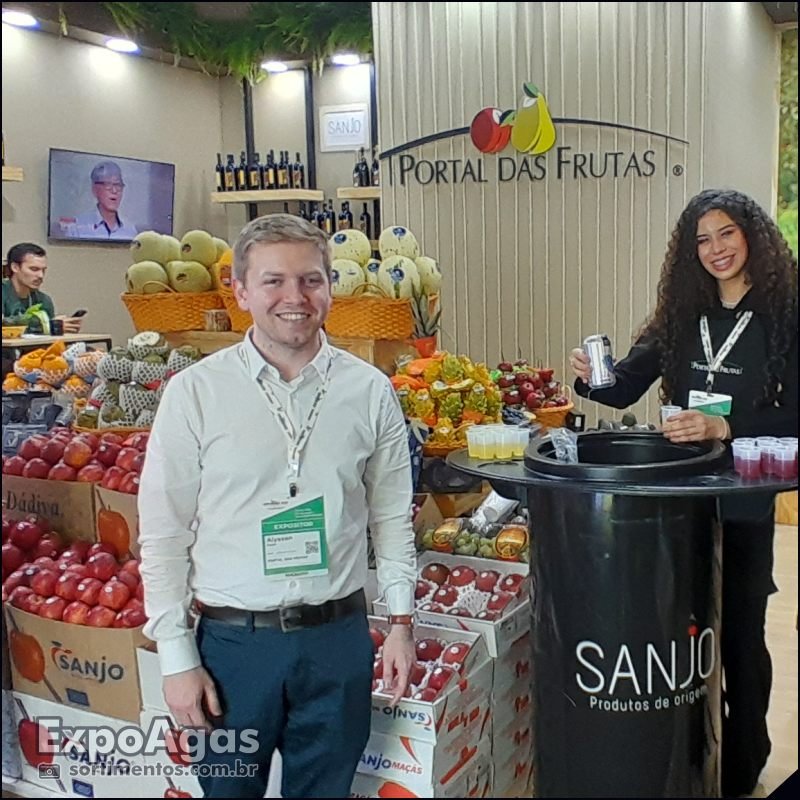 Sanjo Produtos de Origem na ExpoAgas - feira supermercadista - sortimentos.com.br