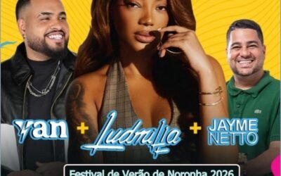 Festival de Verão de Noronha 2026 terás shows de Ludmilla, Jayme Neto e Yan