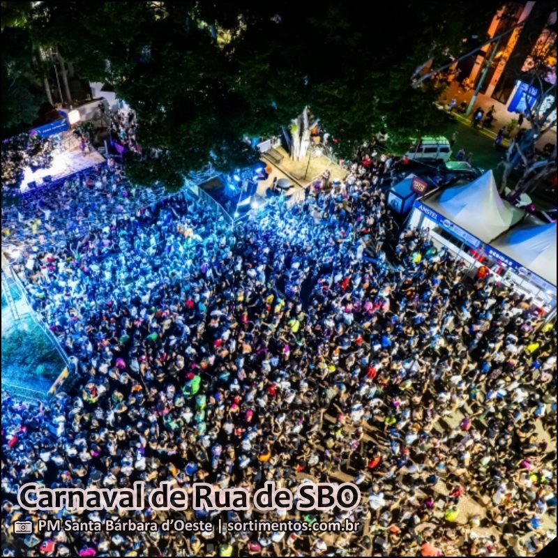 Programação do Carnaval de Rua 2026 de Santa Bárbara d’Oeste - Sortimentos Carnaval em São Paulo