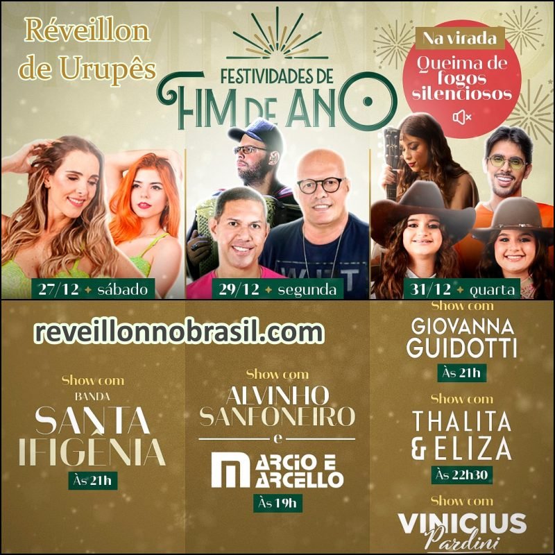 Urupês Réveillon 2026 : programação Réveillon de Urupês em São Paulo - Sortimentos Réveillon 2026