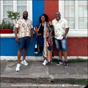 André Nascimento, Andréa Cavalheiro e Edu Moreira no Baile de Carnaval do Grezz em Porto Alegre