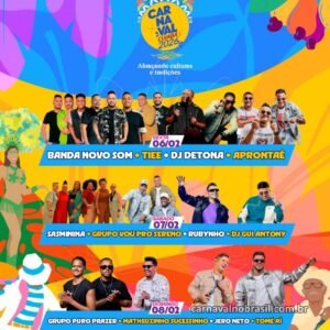 Programação do Carnaval 2026 em Cuiabá : shows nacionais