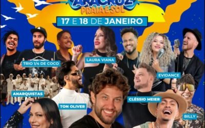Programação de Verão 2026 em Aracruz : shows na Barra do Sahy, Santa Cruz e Putiri - sortimentos.com.br
