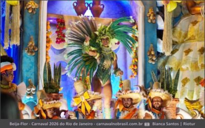 Desfile Beija-Flor de Nilópolis no Carnaval 2026 do Rio de Janeiro