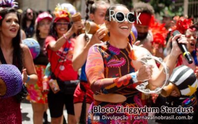 Cortejo do Bloco Ziriggydum Stardust no Carnaval de Rua 2026 de Belo Horizonte