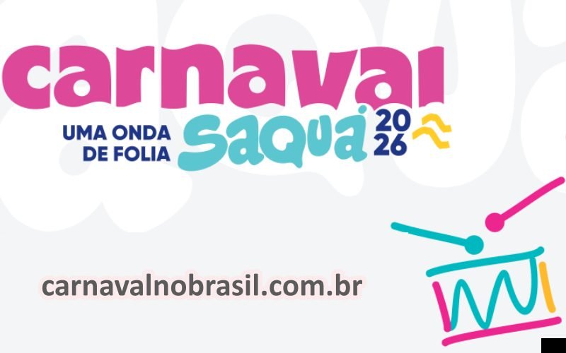 Programação de shows e blocos no Carnaval 2026 de Saquarema