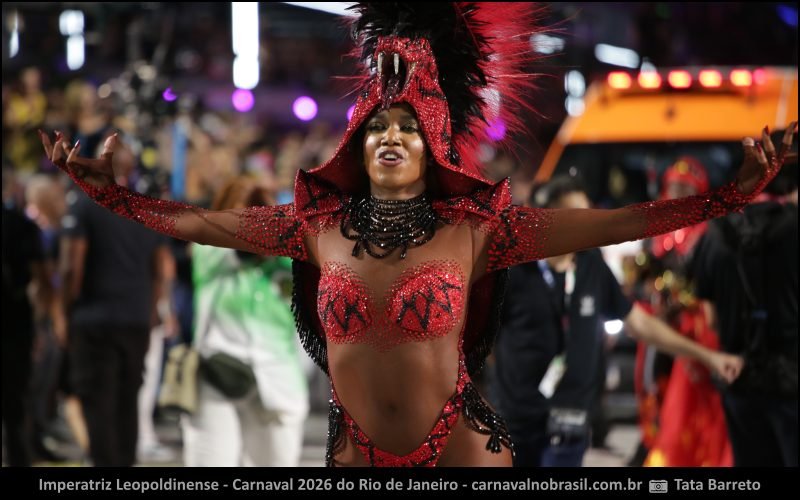 Iza no desfile da Imperatriz Leopoldinense no Carnaval 2026 do Rio de Janeiro
Desfiles das escolas de samba do Grupo Especial do Rio de Janeiro no Sambódromo da Marquês de Sapucaí