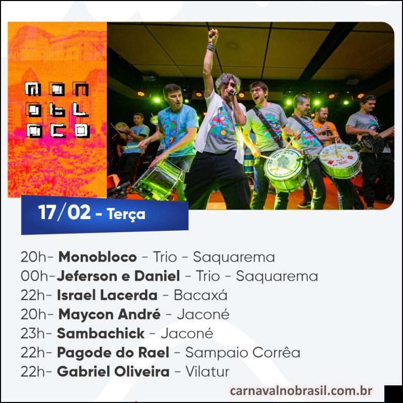 Shows Carnaval 2026 de Saquarema 