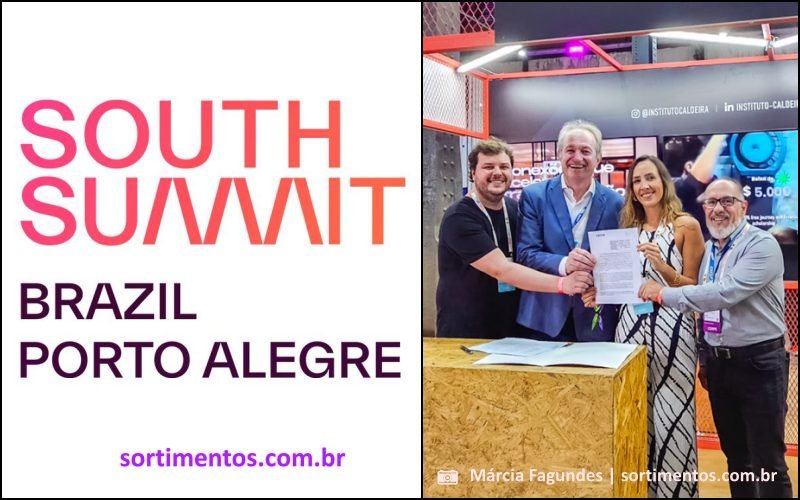 South Summit Brazil 2026 em Porto Alegre : representantes da CAIXA e do Instituto Caldeira assinam termo de cooperação