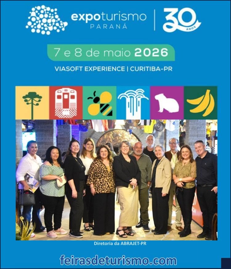 ABRAJET-PR terá estande inédito e exclusivo na Expo Turismo Paraná 2026
