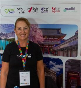 Cirlene Schultz, diretora do grupo Schultz, na Expo Turismo Paraná