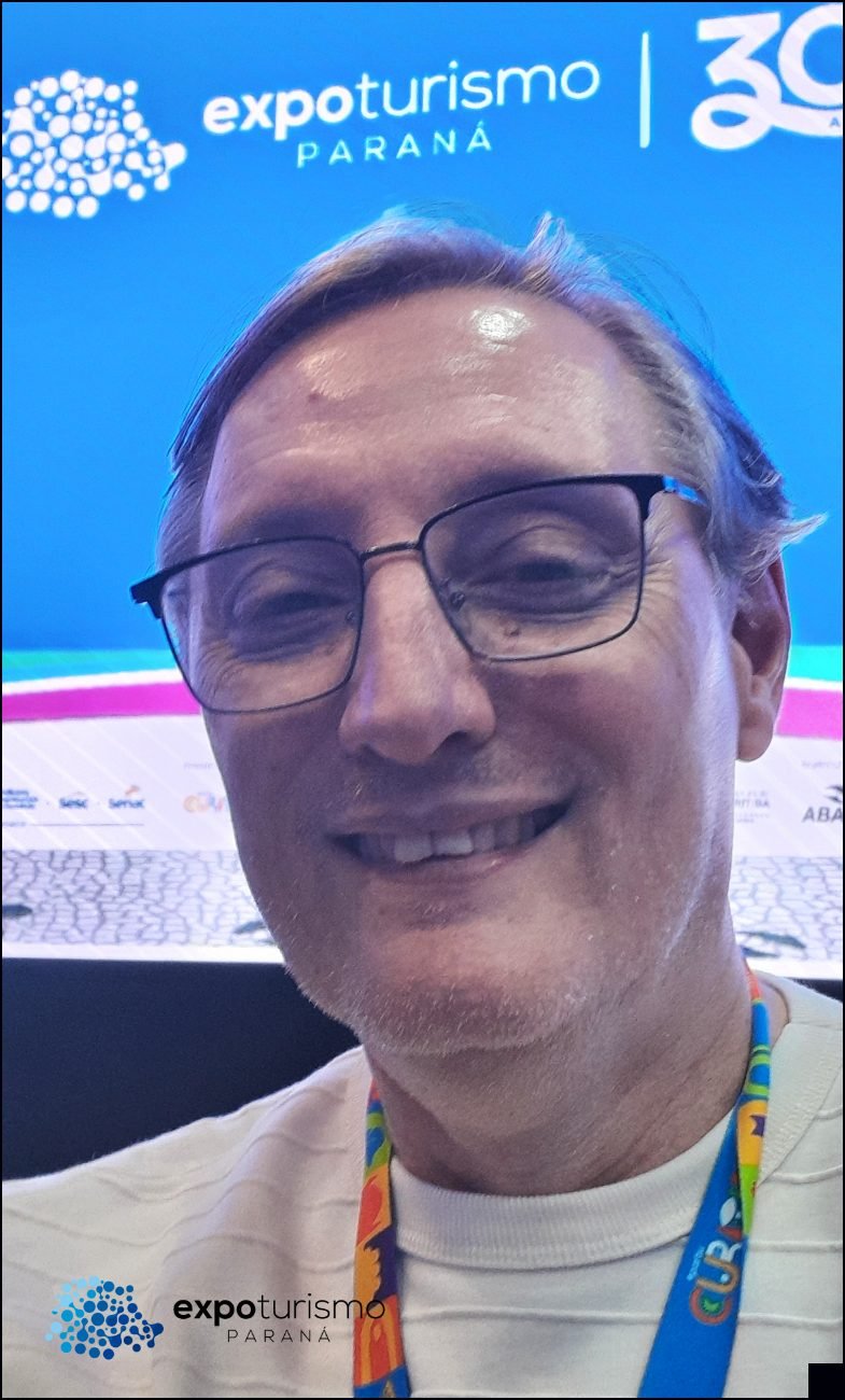 Fabio Juchen, editor dos sites da Sortimento Comunicação na Expo Turismo Paraná 
