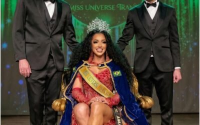 Miss Universe Trans Brasil 2025, Stephany Fonttine, com os Diretores Fabiano Biazon e Mateus Ahlert - sortimentos.com